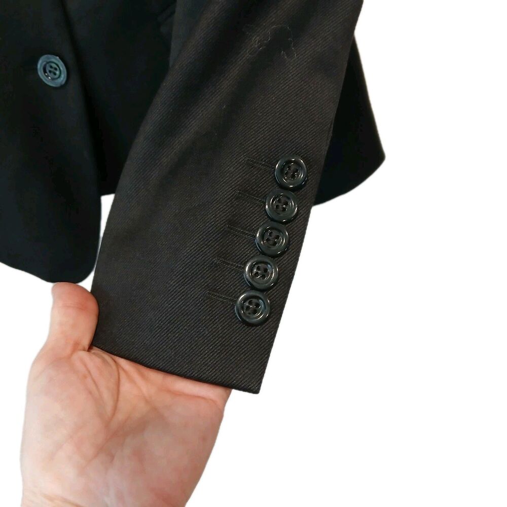 Joseph Black Wool Blazer Women's Size 40 FR (US 8) Tailored Career Jacket - Picture 7 of 16